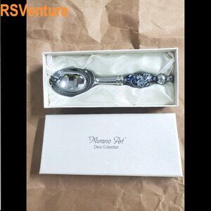 Murano Collection Glass Chrome Plated Ice Cream Scooper.